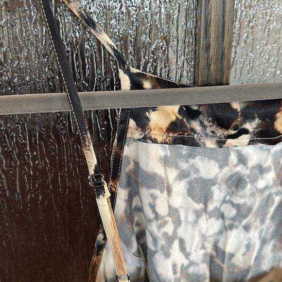 ANTHROPOLOGIE Conditions Apply  High Neck Floral Midi Slip Dress Size Large - Picture 11 of 13